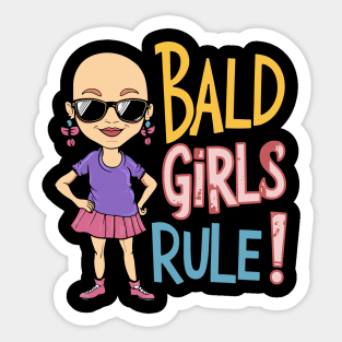 Bald girl Sticker